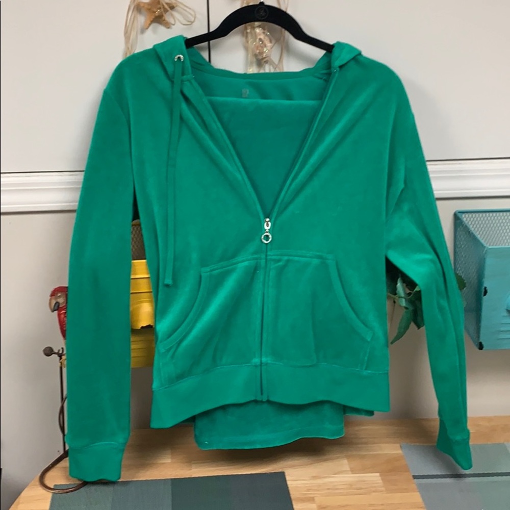 NY&C Green velour jumpsuit